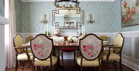 How To Mix & Match Patterns In A Dining Room | DecoratorsBest